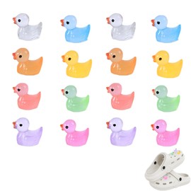 16 Pcs Duck Croc Charms Night Light Duck Charms For Shoes Removable Shoe Accessories Perfect For Adults And Kids For Men And Women