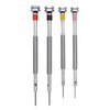 KD89 Horotec MSA01.003 Set of 4 Classic Watchmaker's Screwdrivers Chrome-Plated