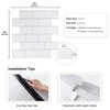 CRE8TIVE 4 Sheets White Subway Tile Peel and Stick Backsplash