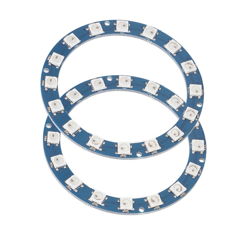 2Pcs RGB LED Ring 16 Bit Intelligent Full Color Highlight