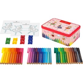 Faber-Castell 155534 - Filzstifte Connector Ballerina Etui mit 33 Stiften