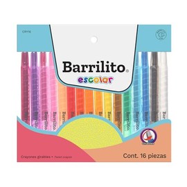 Barrilito Crayones Girables, 16 Colores. CRY16
