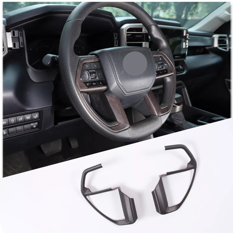 BEBECAR Oak wood Grain Steering Wheel Overlay Trim Cover Fits
