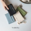 Vulkitty Slim Card Holder for Womem with Keychain and ID