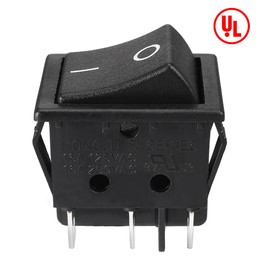 uxcell DPDT 6P 2Position 2NO 2NC ON-OFF Snap in Mounting Rocker Switch 16A/250V AC