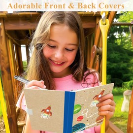 DWIYITTN Rocket Notebook for Girls, Gifts for Teens Hardcover Girls Journal with Pen and Magnetic Buckle Closure 192 Pages 19x13.5cm Lined Undated Diary