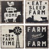Primitives by Kathy 39412 Rustic Style Absorbent Stone Coasters, Set