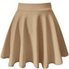 PUKAVT Women's Basic Casual Skirts A-Line Mini Flared Stretchy Skater
