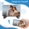 4 Pack Sublimation Slate Rock Blanks with Black Display Stand,