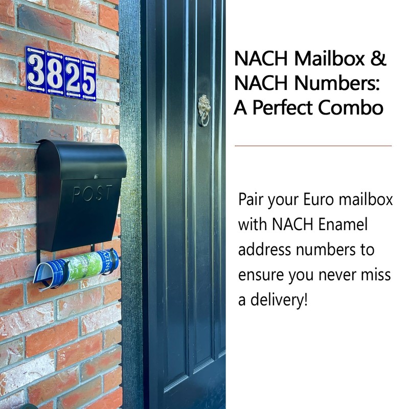 NACH Mailboxes for Outside Wall Mount, 12 x 11.2 x