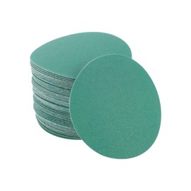 INFINAUTO Sanding Discs, 3inch 180 Grit Automotive Repair Round Hook and Loop Sandpaper Polyester Film Green, 50 Pcs