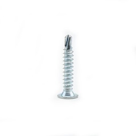 DOJA Barcelona Phillips Drilling Screw with PH2 Drill Bit | Tapping Screws | Tapping Screw | Flat Head | 4.2 x 23 | Pack of 100 | Self Drilling Screw for Metal, Phillips Screws