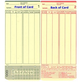 (1000) Amano MJR-7000 and MJR-8000 Time Clock Cards, 000-099 Number Series