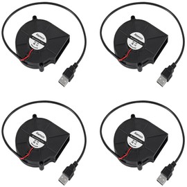 4 Pack 7515 USB Blower Fan | 5V USB Blower Fan | 75x75x15mm (75mm) for Computer/Case