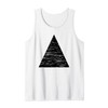 Distressed Triangle Geometric Shape Tank Top