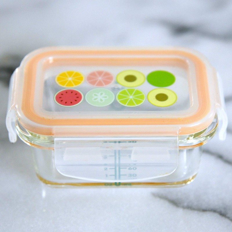 Sage Spoonfuls Borosilicate Glass Baby Food Containers with Lids -