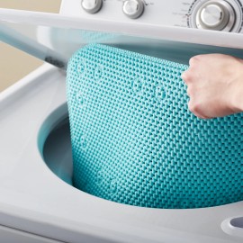 Mainstays 17" x 36" Cushioned Foam Bathtub Mat with Suction Cups, Blue