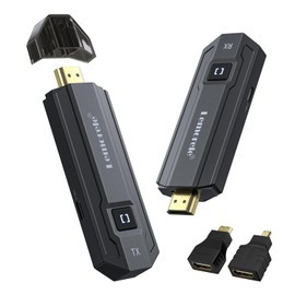 Lemorele Wireless HDMI Transmitter and Receiver Kit Support 1080P@60Hz HD Transmit up to 164FT/50M, Wireless HDMI Extender Plug and Play, Streaming Video Audio for Laptop, DSLR, PC, Projector, HDTV