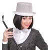 Widmann Showtime 04542 Hat Silver Glitter Top Hat Hat Costume