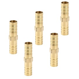 5pcs 10mm Brass Barb Hose Fitting Straight Union Connector for Air Water Gas Oil