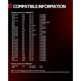 Torchbeam 513334 Front Wheel Bearing & Hub Assembly Replacement for 2008-2013 G37; 2014-2023 Q50; 2009-2020 370Z; 2007-2008 G35; 2003-2012 FX35; 2006-2010 M35; 2014-2017 QX50 1 PC