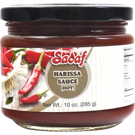 Sadaf Harissa Sauce Hot - Moroccan Harissa Paste - Vegetarian Harissa Spread - Red Harissa Sauce Spicy -10 oz