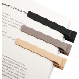 Book Marks for Reading, 3 Pack Silicone Automatic Bookmarks Clips, Book Markers Page Holder Tracker, Book Lover Gifts for Women, Men, Kids