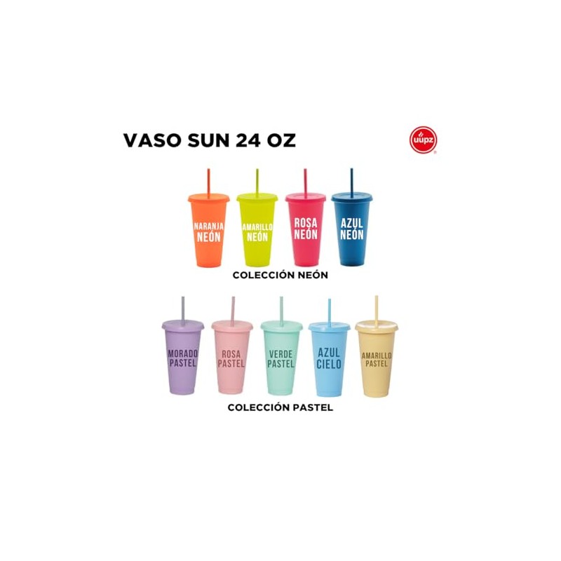 UUPZ Vasos de Plastico Reusable Set de 10, 20, 30,