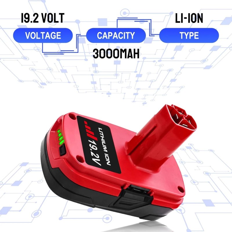 For Craftsman 2Pack For CRAFTSMAN 19.2 VOLT C3 LITHIUM DIEHARD
