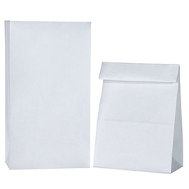 6lb White Rainbow Paper Bags 300 Count (3 x 100 Packs)