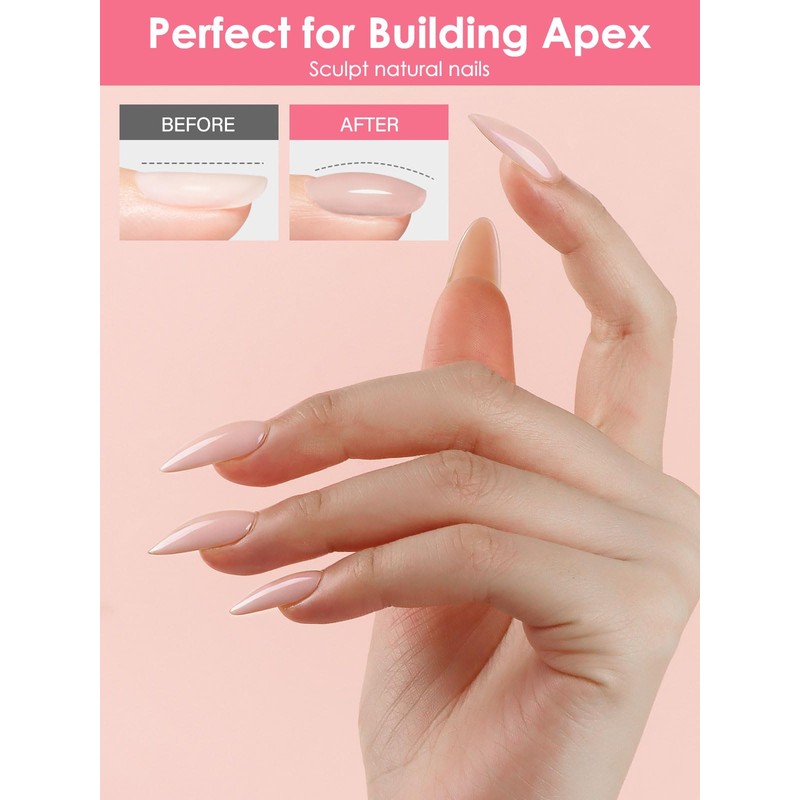Builder Gel for Nails, 3.53oz Nude Nail UV Gel Strengthener