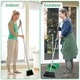 TreeLen Broom and Dustpan Set - Simplify Cleaning Your Home Ktichen Office with Ease