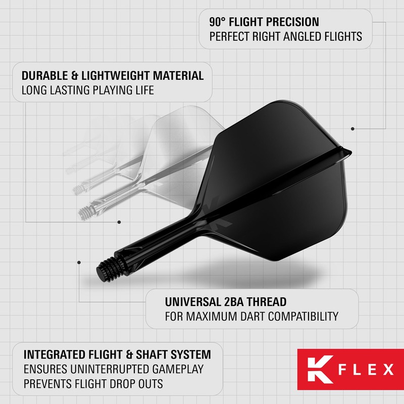 Target Darts K Flex Integrated Dart Flights And Shafts, No.6