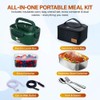 FORABEST Heated Lunch Box 1.5L Tray Electric Lunch Box for