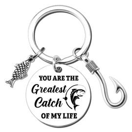 Mens Fishing Gifts For Fathers Day Best Fishing Gifts For Men Dad Husband Cool Men's Fathers Valentines Day Gift For Fisherman Unique fish Accessories Keychain Stuff Father Day Gift For Dad Husband