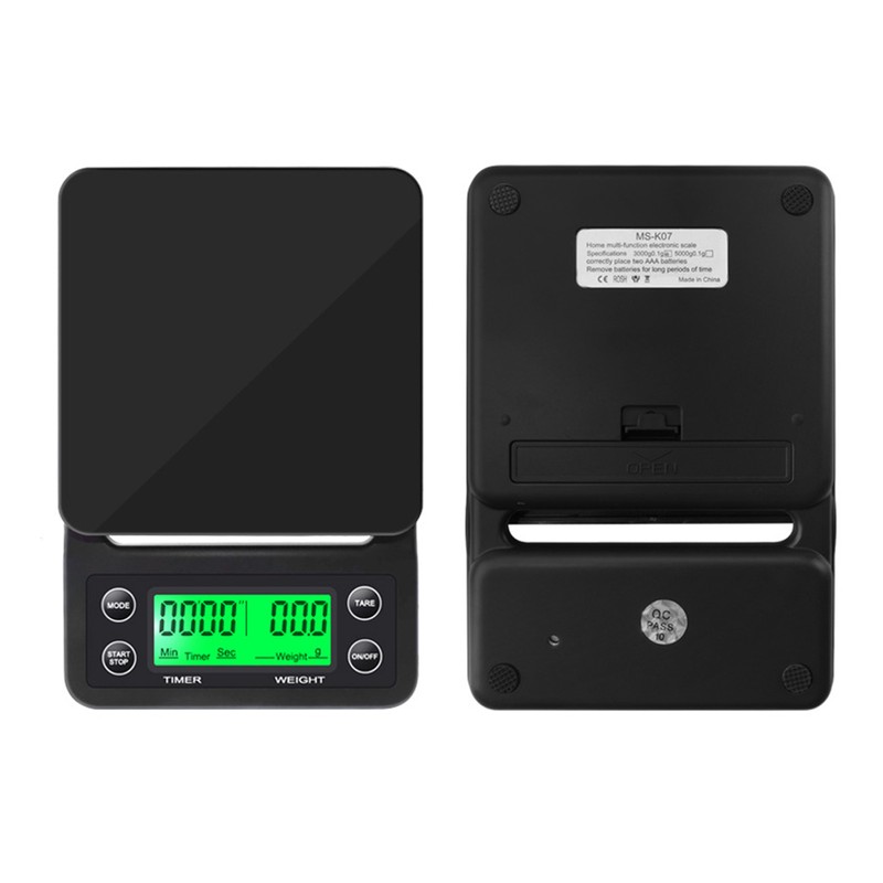Kitchen Scale 3kg Capacity 0.1g Accuracy Digital Display Timer for