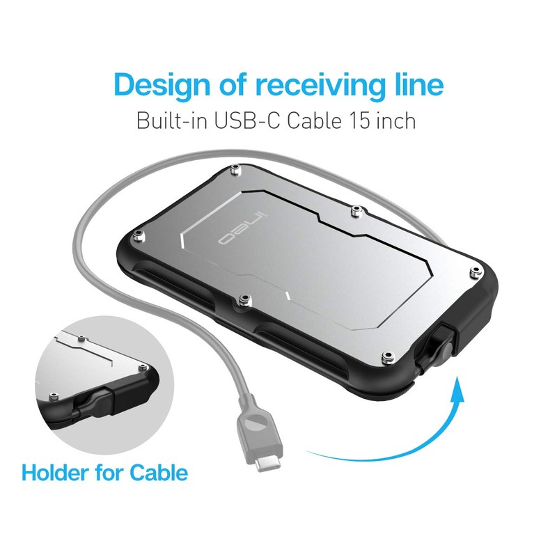 ineo Caja de Disco Duro Externo USB 3.1 Gen2 Tipo