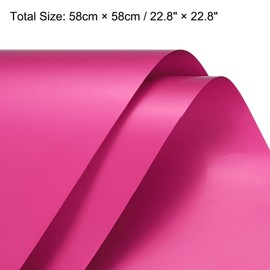 sourcing map Pearlescent Film Flower Wrapping Paper 22.8x22.8 Inch Waterproof for DIY Crafts, Gift/Gift Box Packaging Deep Pink Pack of 10