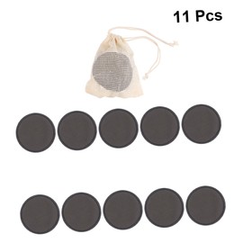 Healvian Facial Cleaning Pads 10pcs Bamboo Charcoal Makeup Remover Soft Reusable Gentle for Women's Beauty Care
