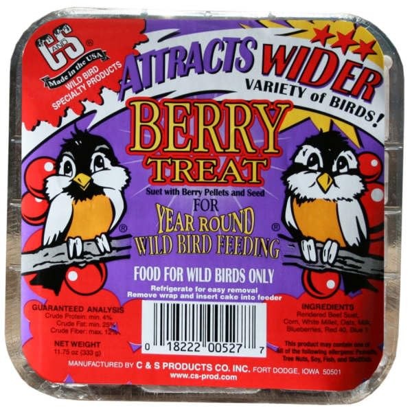 C&S Berry Suet Treat, 11.75 Ounce, 8 Pack
