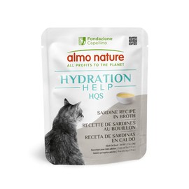 almo nature HQS Hydration Help - Wet Cat Food - Sardines Broth with Sardines, Flake and Broth - Pouches, 1.77oz (Pack of 12)