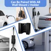 SDAQGE Ev Charger Holder Black Wall Mount Bracket Curved Design