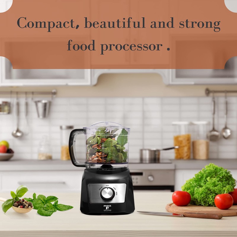 Moss & Stone 3 Cup Mini Food Processor, Strong Vegetable
