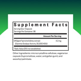 Seeking Health DAO Enzyme - Formerly Histamine Digest, DAO Enzyme Supplement for Histamine Food Intolerance, Supports Digestive Health, Upset Stomach (90 Capsules)*