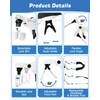 Anpro Magnifying Glasses Headset with Light, 5 Detachable Lenses (1X-3.5X),