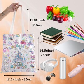 WZMPA Magic Kingdom Park Tote Bag Castle Park Gift Long Live All The Magic We Made Shoulder Bag Magic Kingdom Merch (Long Live TG)