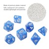 35Pcs Plastic Dice Kit Pearl Pattern White Numbers Polyhedral Dices