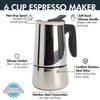 Primula 6 Cup Stovetop Espresso Coffee Maker, Stainless Steel (PES-4606)