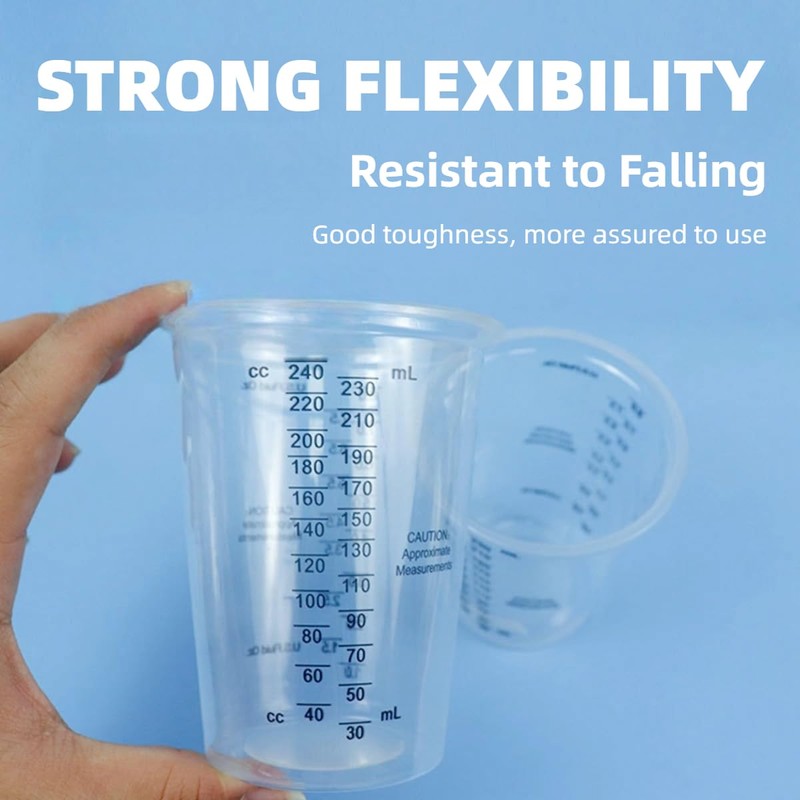 Epoxy Resin Mixing Cups,Paint Mixing Cups,Measuring Cups for Resin,50pcs 240ml/8oz