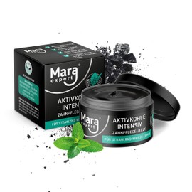 MARA EXPERT Activated Carbon Jelly 50 ml | Teeth Whitening Set | With Aloe Vera & Mint Flavour | Activated Carbon Powder & Activated Carbon Toothpaste Alternative